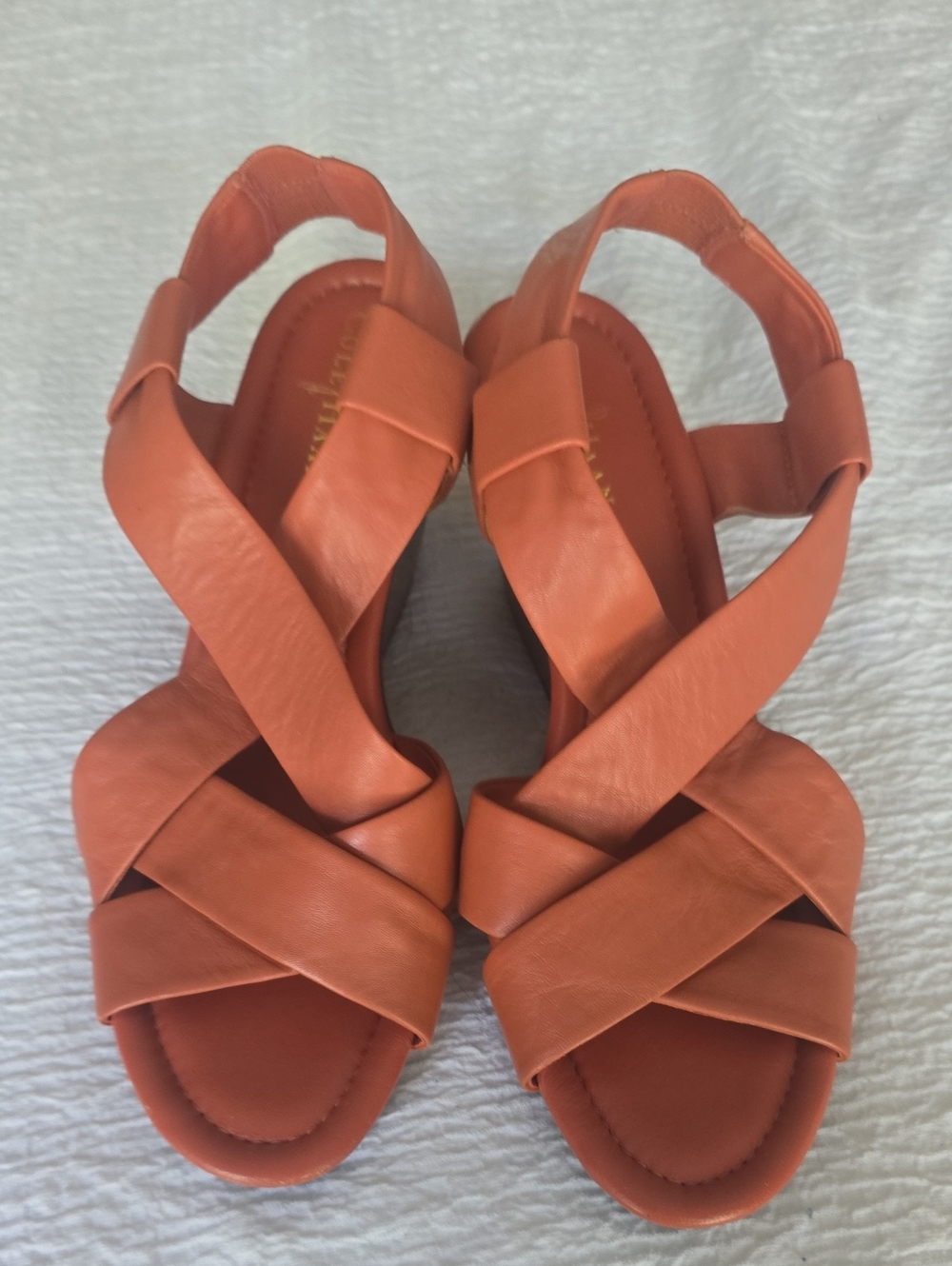 Cole Haan Women’s Strappy Leather Sandals in Burnt Orange
